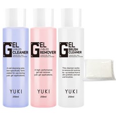 유키 젤클리너 250ml+젤리무버 250ml+브러쉬클리너 250ml+와이퍼60개 세트 대용량, 젤클리너+젤리무버+브러쉬클리너250ml+와이퍼60개입, 250ml, 1개 - 더젤클리너