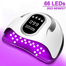 손톱 건조기 네일 드라이어 UV LED 램프 젤 매니큐어 경화용 모션 감지 전문 살롱 도구 장비 66LED, [02] UK Plug (220-240V), UK Plug (220-240V), 1개