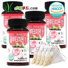 HACCP 식약처 인증 글루타치온 정 글루 타치온 글루탐산 시스테인 글리신 글루타치온정 (600mg x 90정) + 슈퍼푸드.com 연자육 티백