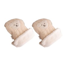 겨울 손 따뜻하게 액세서리 유모차 두꺼운 장갑 부동액 따뜻한, Khaki Bear, 1개
