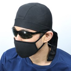 봄이벤트 국산 기능성 메쉬 쿨 두건 자전거 오토바이 바이크 싸이클 라이딩 등산 여름 스컬캡 스포츠 머리 헬멧속 쪽 모자 남자 여자, 검정색