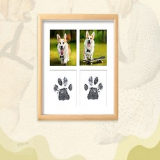둥둥마켓 강아지 발도장 스탬프 발도장액자 강아지발, 검, 1개