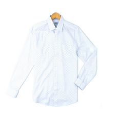 레디핏 도트 일반 블루 화이트 하얀색 긴팔 와이셔츠_DWL51-2