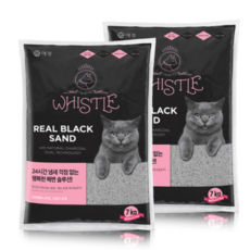애경 휘슬 리얼블랙샌드 고양이모래 리필 무향, 14kg, 1개