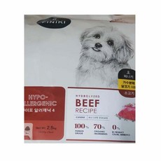 피니키 가수분해 사료 알러지 피부 눈물 개선 건식사료, 2.5kg, 소, 1개 - 강아지가수분해사료