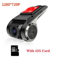 Develuck USB 자동차 ADAS 풀 HD DVR 대시 캠 DVD 안드로이드 플레이어 네비게이션 헤드 유닛 자동 오디오 음성 알람 19201080P, 720P With 32G