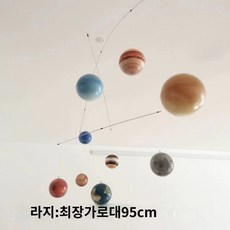 우주 행성모빌 감성 인테리어 소품 아이방꾸미기, 행성모빌+행성고리 2개 - 우주모빌