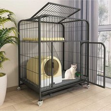 고양이 케이지 켄넬 집 빌라 대형 캣타워 울타리 철장, 1개, 소형 복층 60x45x66 기본