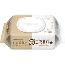 깨끗한나라 물티슈 SWT-EAB0031A오곡물티슈 캡100매 20개, 1박스