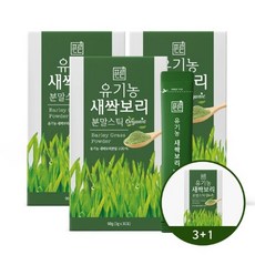 푸른디딤 국내산 유기농 새싹보리 분말 스틱 3g 30포 x 4박스, 단일/상품