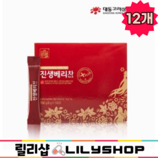 진생베리 차 건강차 전통차 릴리샵 진생베리차 인삼열매 차 쇼핑백포함, 3g, 50개입, 12개