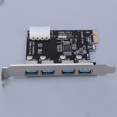 FWT Windows XP / 7 / 2000 용 PCI Express USB 3.0 허브 어댑터 확장 카드 4 포트, 1개