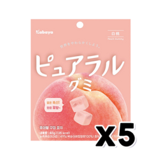 카바야 퓨아랄구미 복숭아 젤리간식 40g x 5개, 단품