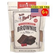 Bob's Red Mill 베이킹 재료 홈메이드 원더풀 브라우니 믹스 믹스 글루텐 무함유 453g 2개, 6개