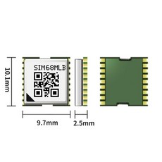 SIMCom GPS BD 시스템 GNSS 모듈 SIM68MLB LCC, 01 1pcs