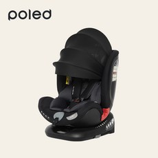 폴레드 올에이지 360 회전확장형 카시트 (ISOFIX & 락킹벨트), 팬텀블랙