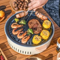 원형 그릴 숯 바베큐 가정용 야외 탄소 어라운드 스토브 쿡 티 겨울용 실내 파티오, AQ140-A1, 1개