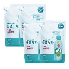 온더바디 발을씻자 리필 레몬 500ml 4개 대용량 1022104