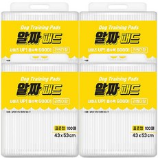  배변패드 소형견용 알짜패드 표준형 43x53cm 100매 x 4개 1박스 강아지패드 애견패드 