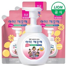 아이깨끗해 용기 490ml 1개+리필 450ml 3개, 4개, 1.레몬 490ml 1개+450ml 3개