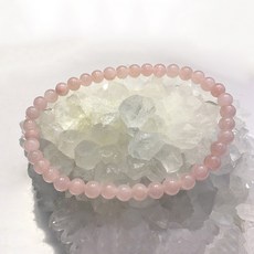 천연석 로즈쿼츠 4월 탄생석 장미수정 원석 팔찌 4.5mm
