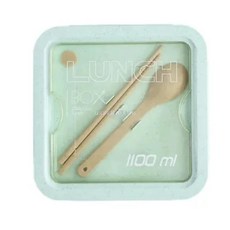 십대 노동자용 섹션 도시락 용기 모던 디자인 내장 식기 전자 레, 8.Green-1100ml, 1개