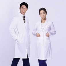 네오어패럴 고급 스판 의사가운 약사가운 실습복 영양사가운 오픈가운