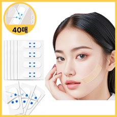루미앤드 얼굴 페이스 리프팅 업 브이라인 얼굴형 테이프 40p, 1개, 투명