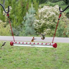 40/50cm 조류 피더 전망대 벌새 Birdfeeder 정원 마당 외부 장식, 40cm, Red
