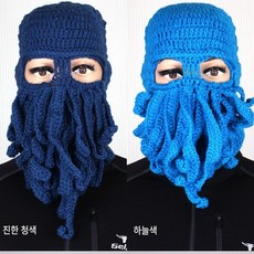 중국 해적 문어발 수염 복면 방한마스크 방한모자 두건