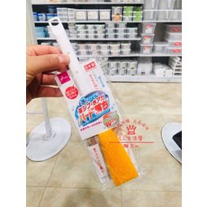 스탠바이뉴 DAISO 제 신축가능 병 컵브러시 세척솔 주방용 스폰지 브러쉬, 엘로우 일본 제