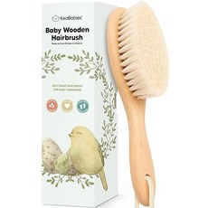 Baby Hair Brush - Baby Brush with Soft Goat Bristl 베이비 헤어 브러시 - 부드러운 염소 강모가 있는 베이비 브러시 요람 캡 브러시 모두, 1개, A