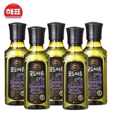 해표 포도씨유 250ml, 5개