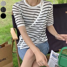 여름스트라이프니트