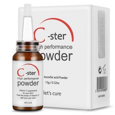 Let's Cure C-Ster 고성능 미백 100% 비타민 C 파우더 15g, 1개 - 레츠큐어비타민파우더