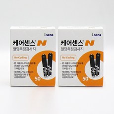 케어센스 N 개인용혈당검사지 CareSens N Blood Glucose Test Strip, 50개입, 2개