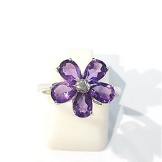 자수정원석반지