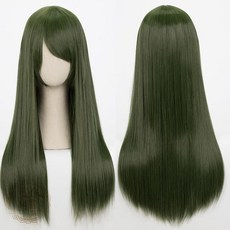 여성 패션 통가발 헤어피스 60cm 48컬러, P번호 짙은 녹색(084), 1개