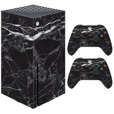 Xbox Series X 콘솔 및 컨트롤러용으로 설계된 VWAQ 블랙 마블 스킨 - XSRSX6