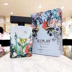 (퍼퓸멀티샵) 리플레이 시그니처 시크릿 포 우먼 100ml EDT 아름답고 섬세한 향수, 1개