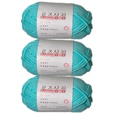 로즈상점 뜨개실 50g 퐁실 3P, 24 캔디바, 3개