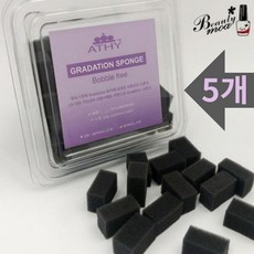 아띠 그라 스폰지 그라데이션 스펀지 젤와이퍼, 국시용 사각블랙50p, 5개