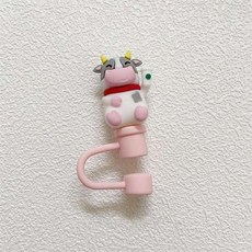 스탠리호환 빨대 마개 악세사리 스트로 캐릭터 뚜껑 텀블러 스토 핑크 빨대막대 입구7-8mm, 1개, 1개