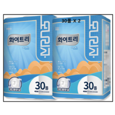모나리자 화이트리 블랑에코 롤화장지 3겹데코 30롤 x 2팩 화장지 롤휴지 두루마리, 모나리자 화이트리 블랑 에코 3, 2개, 30개입