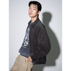에잇세컨즈 코듀로이 집업 점퍼 애쉬