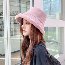 (관부가세포함) 여성털모자 Korean version of the fisherman hat female autumn and winter Japan sweet love lamb plush warm -628744184320