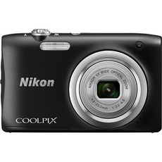 이태리 니콘 쿨픽스 A100 컴팩트 디지털 카메라 20.1Mpx CCD 센서 5X 광학 줌 HD 블랙, 단일옵션