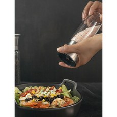 입자조절 핑크 솔트 소금 통후추 볶은깨 내열유리 스텐 수동 그라인더 2종, 1개, 300ml