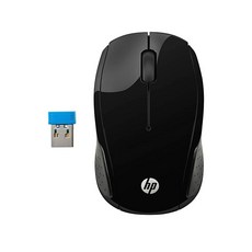 HP 200 1000DPI 3 버튼 무선 마우스 블랙 X6W31AA Wireless Mouse USB Dongle Black