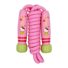 줄넘기 초등학생 남자 여자아이 체육 전용 조절가능 면로프 초보자 밧줄, T01-kitty고양이핑크 레드/150g/직사각형 2.5베이지/조절가능